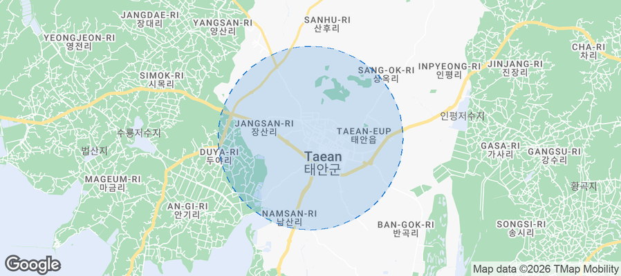 Taean Airbnb map